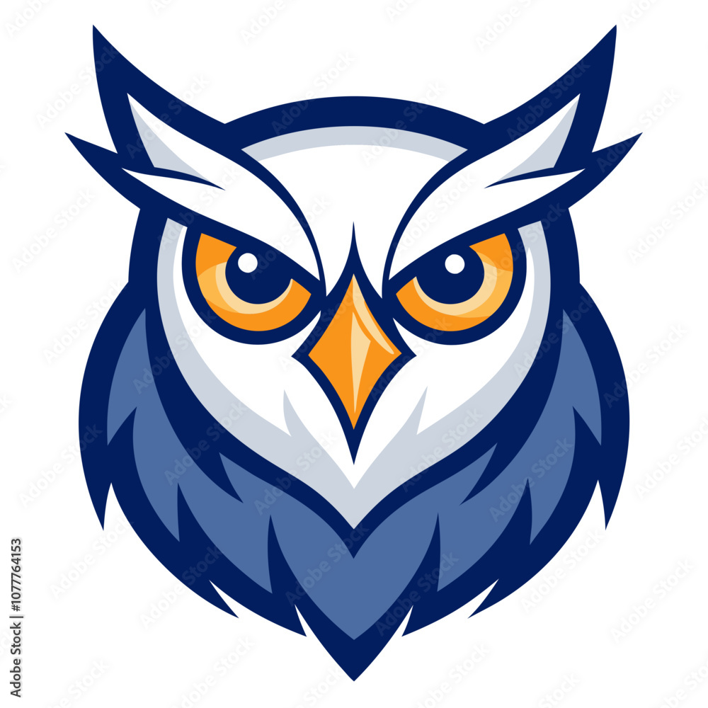 Owl head vector art illustration Owl head vector art illustration