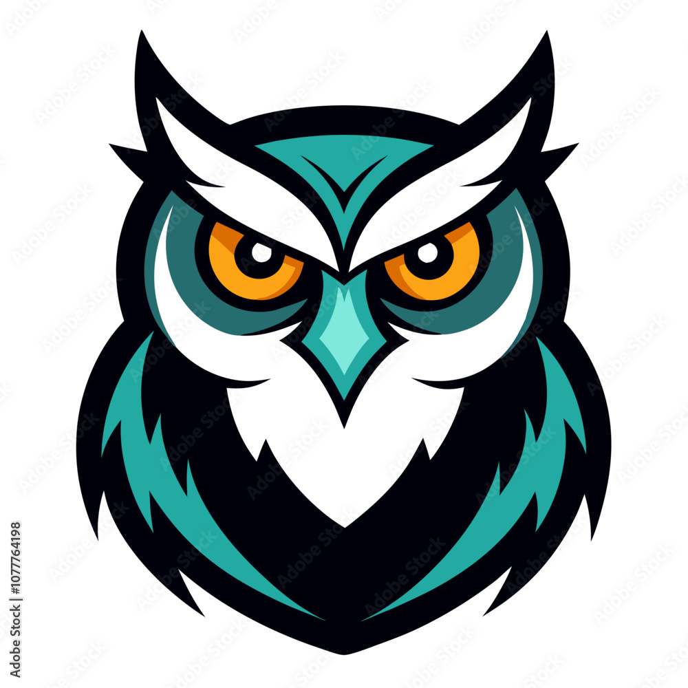 Owl head vector art illustration Owl head vector art illustration