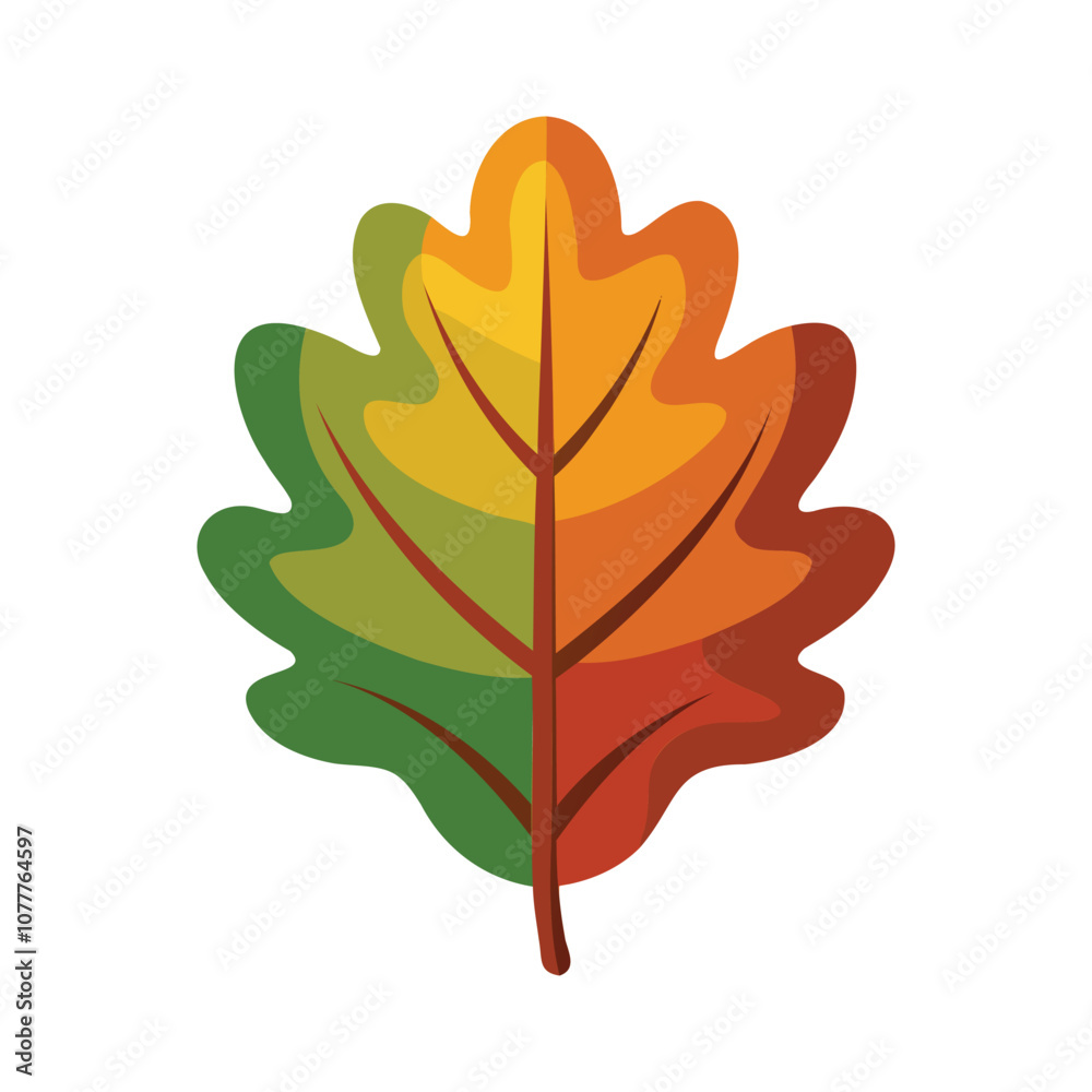 Fototapeta premium oak leaf vector art for autumn and seasonal design