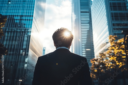 visionary business leader setting ambitious goals, corporate strategy session, high-rise office background, professional determination, leadership excellence