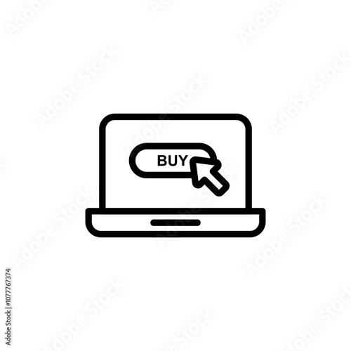 simple icon of online sales and shopping