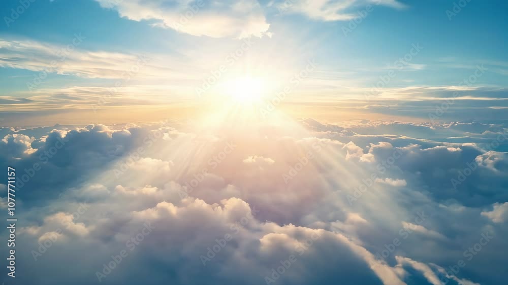 A beautiful sunrise over a blanket of clouds, with rays of sunlight illuminating the sky, creating a heavenly and uplifting scene. A beautiful sunrise over a blanket of clouds, with rays of sunlight illuminating the sky, creating a heavenly and uplifting scene.