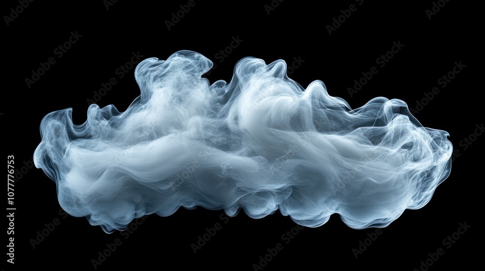 Diffuse smoke cloud, thin, isolated, transparent on black Diffuse smoke cloud, thin, isolated, transparent on black