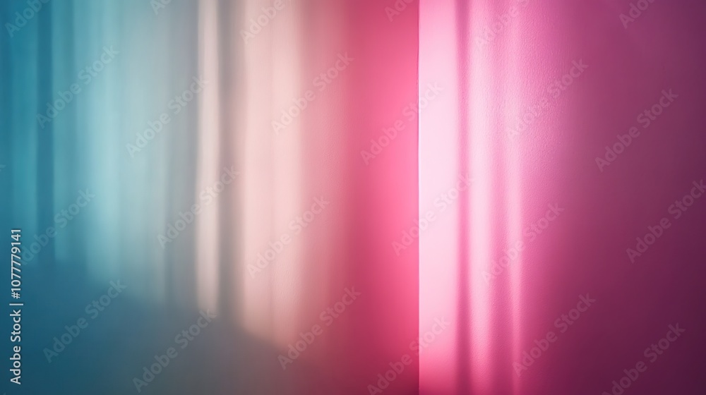 Abstract Play of Light and Color Creating Soft Hues in Blue and Pink Shades on Smooth Wall Surface with Subtle Gradients and Gentle Illumination Abstract Play of Light and Color Creating Soft Hues in Blue and Pink Shades on Smooth Wall Surface with Subtle Gradients and Gentle Illumination