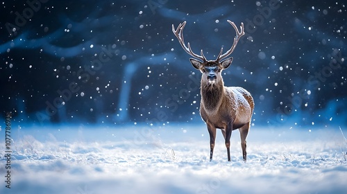 deer in the snow website header photo