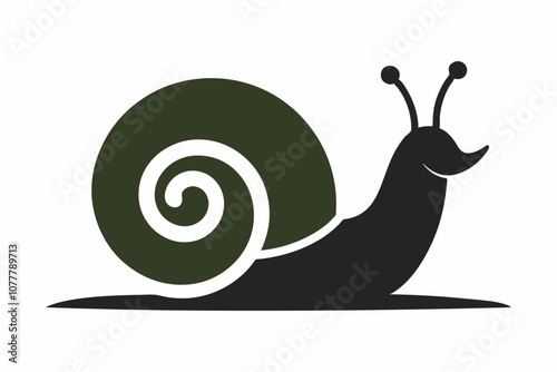 snail silhouette vector