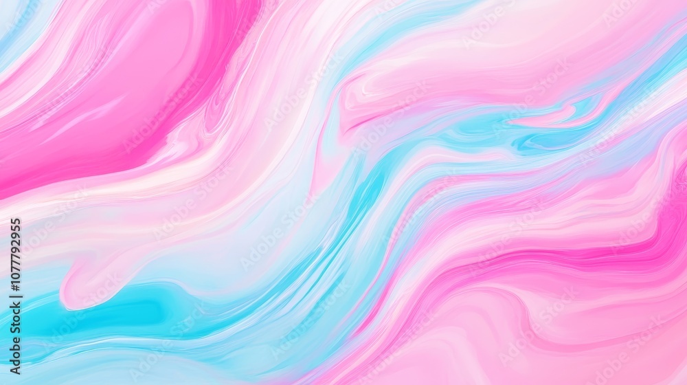 Obraz premium Abstract Swirl Background Pink Blue White Fluid Pattern