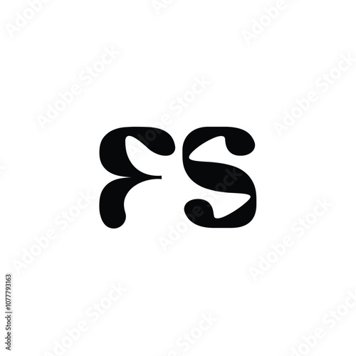 FS monogram logo design letter text name symbol monochrome logotype alphabet character simple logo