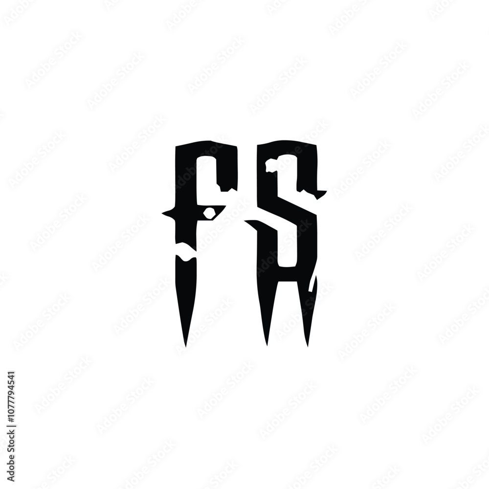 FS monogram logo design letter text name symbol monochrome logotype alphabet character simple logo FS monogram logo design letter text name symbol monochrome logotype alphabet character simple logo