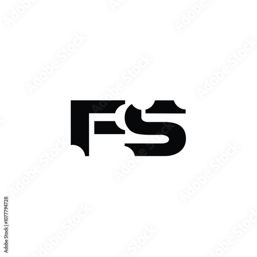 FS monogram logo design letter text name symbol monochrome logotype alphabet character simple logo