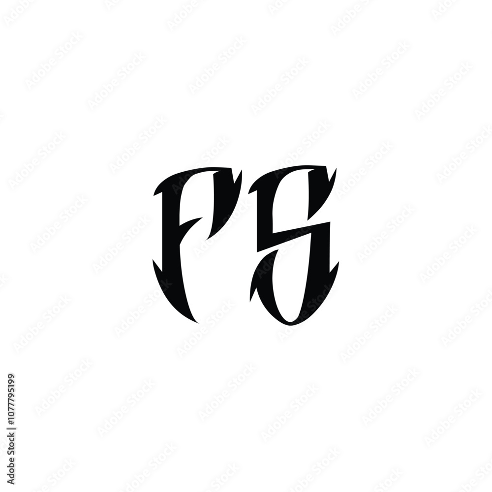 FS monogram logo design letter text name symbol monochrome logotype alphabet character simple logo FS monogram logo design letter text name symbol monochrome logotype alphabet character simple logo