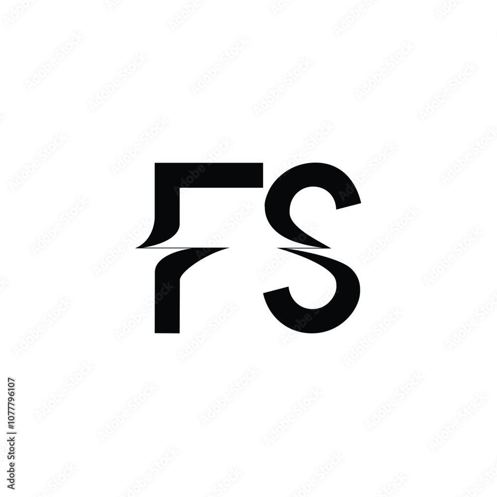 FS monogram logo design letter text name symbol monochrome logotype alphabet character simple logo FS monogram logo design letter text name symbol monochrome logotype alphabet character simple logo
