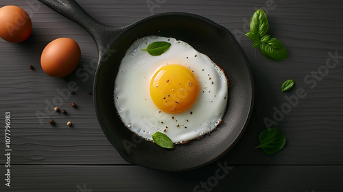 A beautiful plate of poached eggs on avocado toast, topped with fresh microgreens and chili flakes, set on a marble countertop