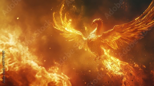 Phoenix Rising from the Flames