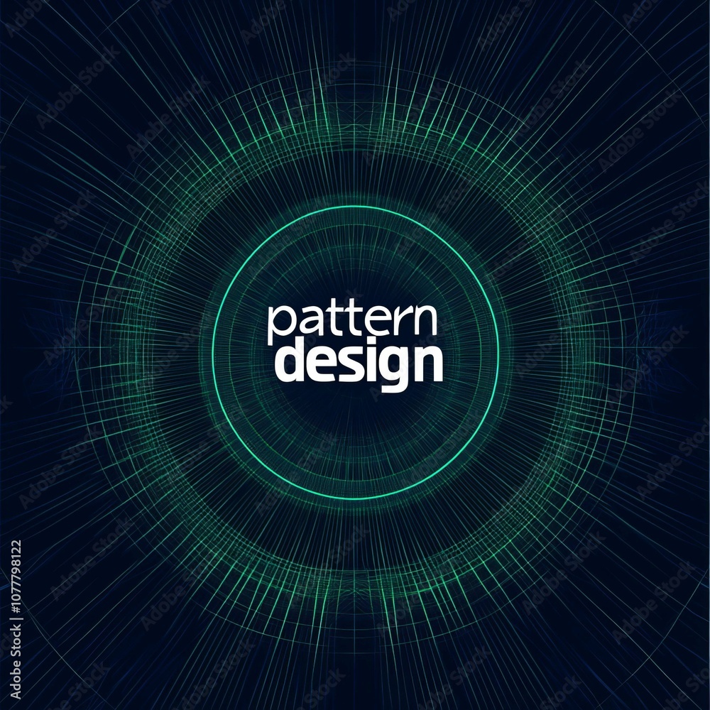 Vector abstract background with dynamic waves line and particles