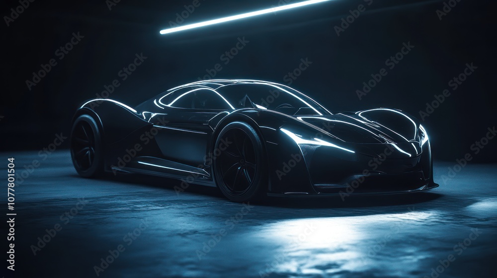Sleek Black Sports Car Sleek Black Sports Car