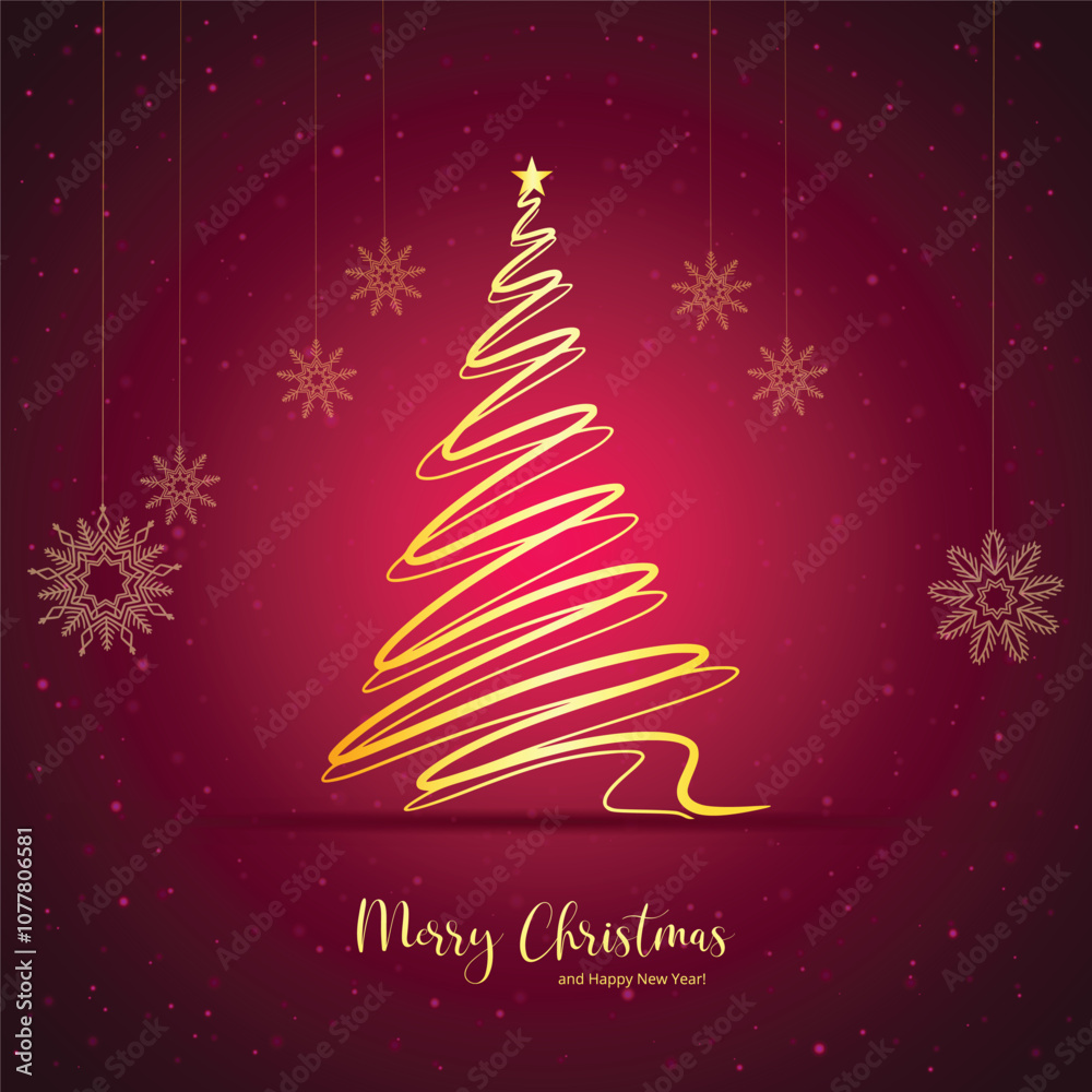 Beautiful merry christmas greeting card template design Beautiful merry christmas greeting card template design