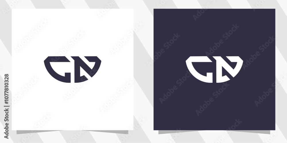 letter cn nc logo design vector letter cn nc logo design vector