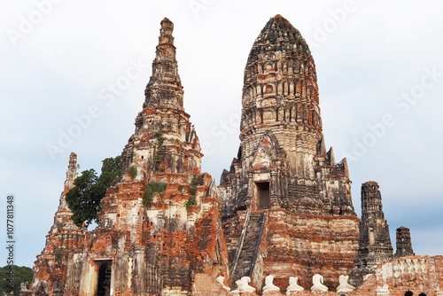 The pagoda in Wat Phra Si Sanphet in Ayutthaya, Thailand.