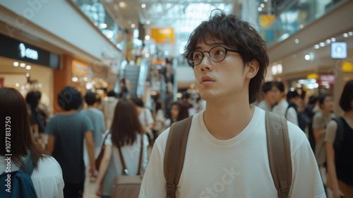 日本のショッピングモール「イオン」での賑やかなショッピング体験が都市のエネルギーを捉える photo