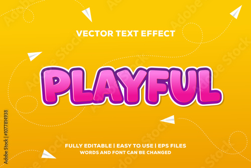 playful vector text effect fully editable and easy to use