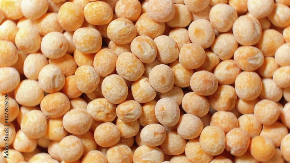 Uncooked Yellow Polished Peas: A Culinary Canvas of Dry Yellow Peas, Textured Background - Top View, Rotating. Turning Scattered Raw Polished Peas. Healthy Eating Ingredients - Rotation Uncooked Yellow Polished Peas: A Culinary Canvas of Dry Yellow Peas, Textured Background - Top View, Rotating. Turning Scattered Raw Polished Peas. Healthy Eating Ingredients - Rotation