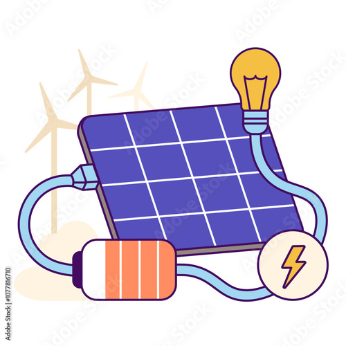 Producing green energy from solar panel