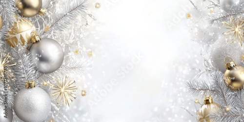 A sparkling New Year's Eve party invitation card with gold and silver accents,space for text