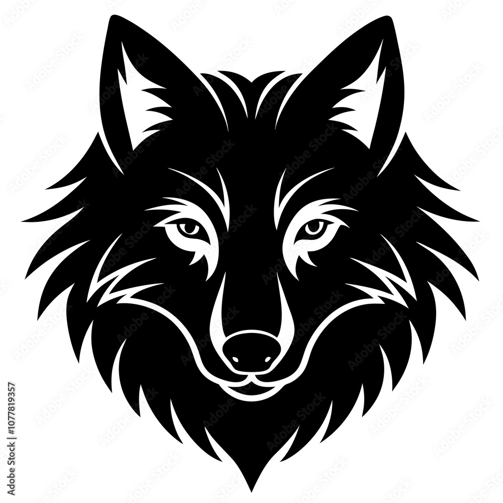 Wolf head vector silhouette art illustration Wolf head vector silhouette art illustration
