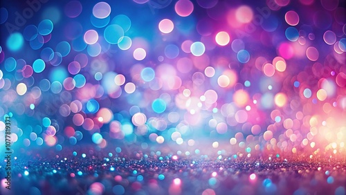 A vibrant, shimmering expanse of purple, blue, and pink bokeh with a subtle glitter texture.