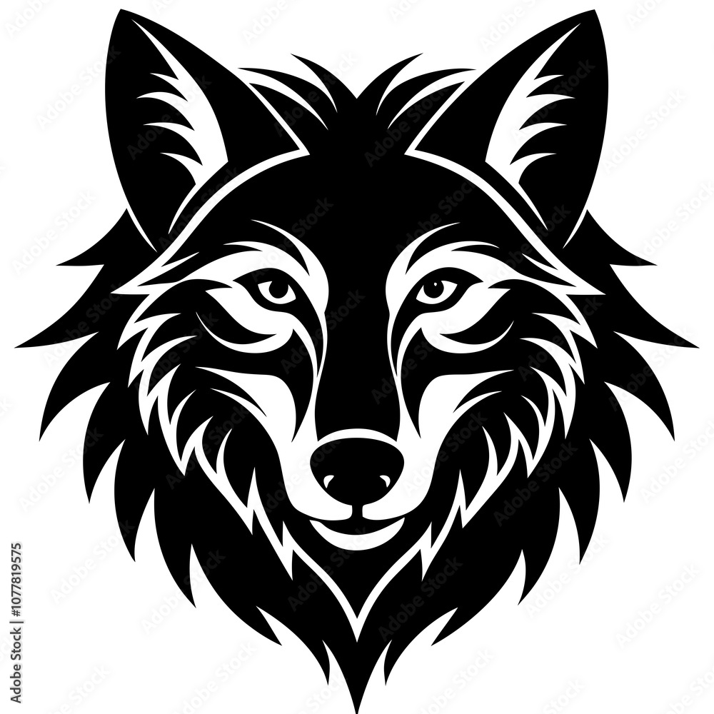 Wolf head vector silhouette art illustration Wolf head vector silhouette art illustration