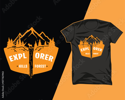 Explore Hills and Forest tshirt design