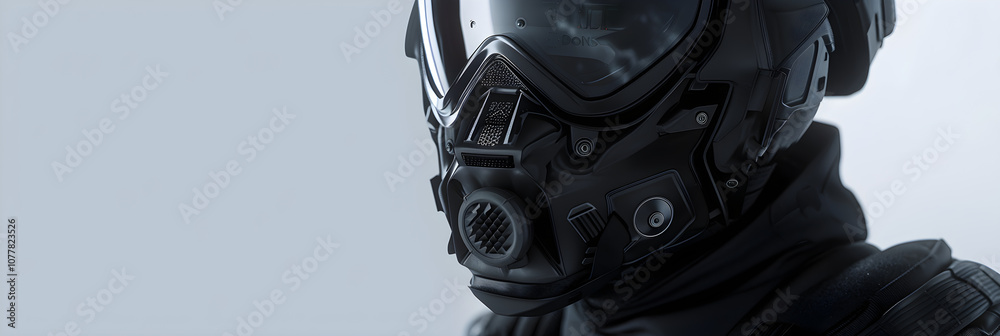A Staring Expression from the Depths of Stealth and Protection: The Black MP5 Mask A Staring Expression from the Depths of Stealth and Protection: The Black MP5 Mask