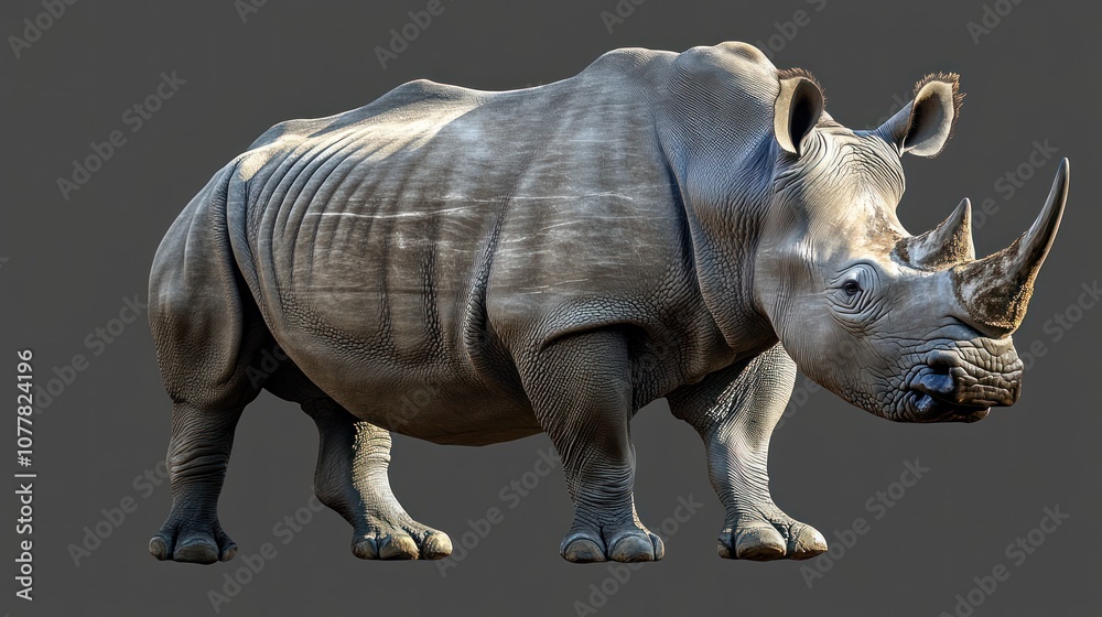 Obraz premium White Rhino Portrait