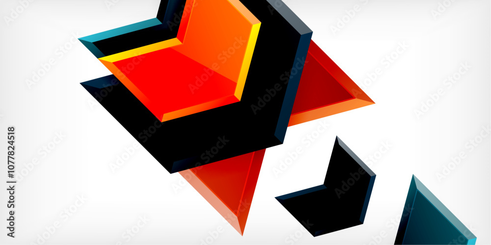 Vector 3d arrow techno design template Vector 3d arrow techno design template