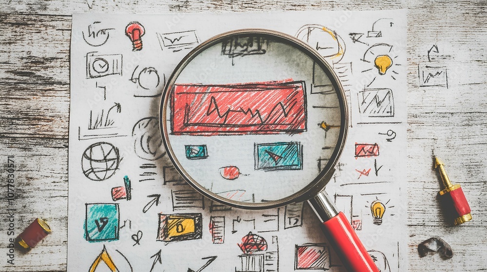 Naklejka premium Analyze business strategies with visual data insights using graphical representation techniques