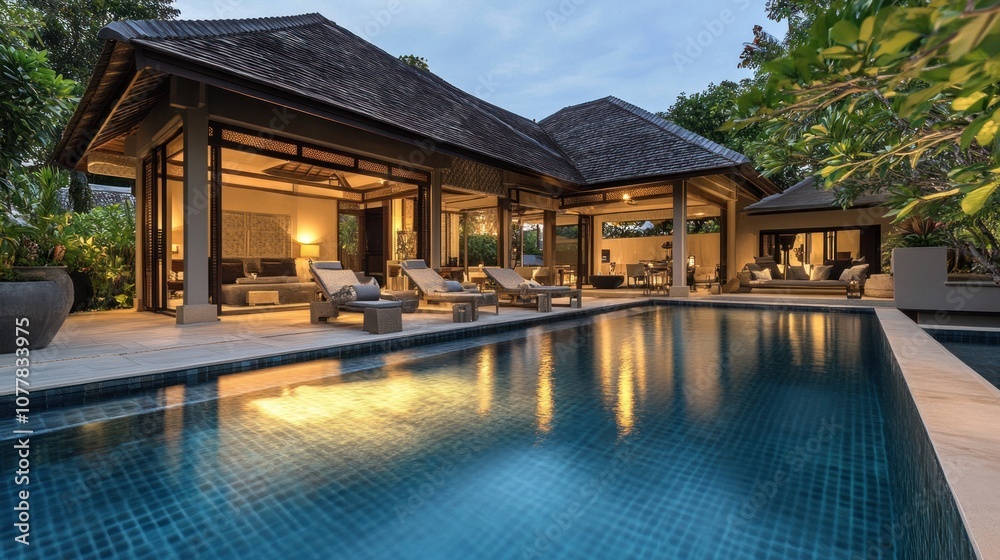 Fototapeta premium Luxury Villa with Private Pool