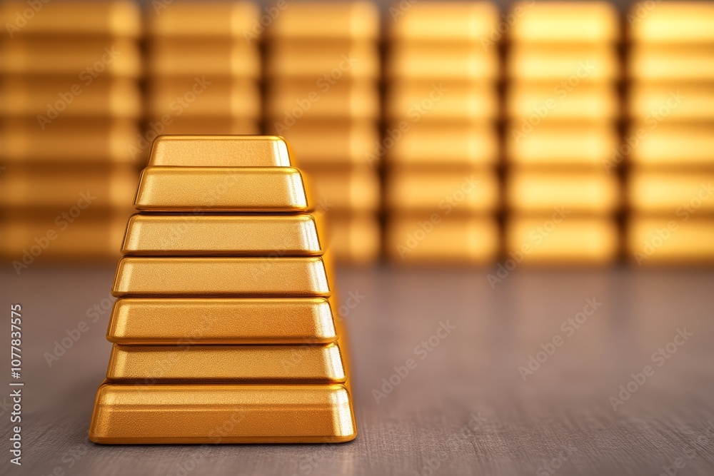 Stack of Gold Bars. Stack of Gold Bars.
