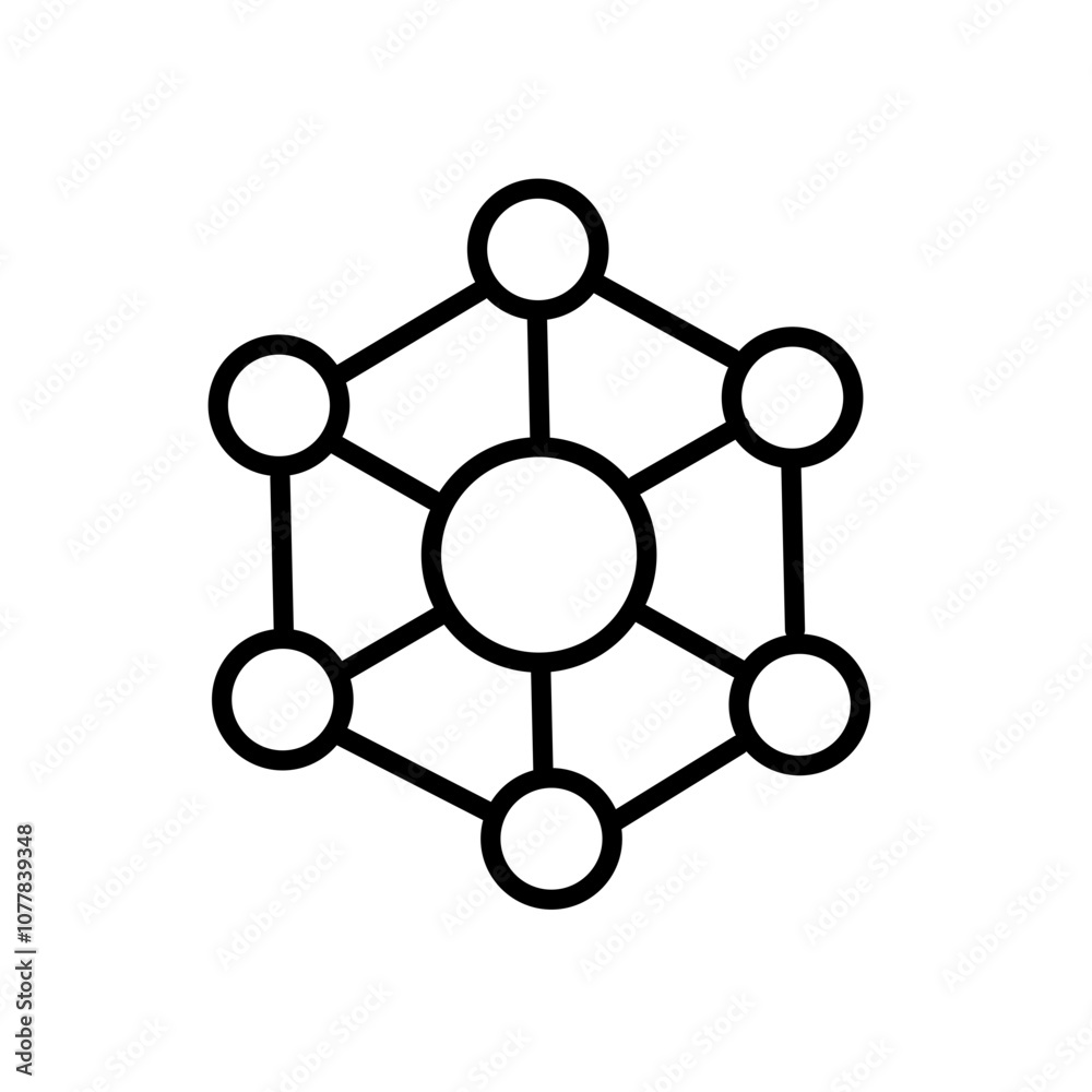 modern molecule icon modern molecule icon