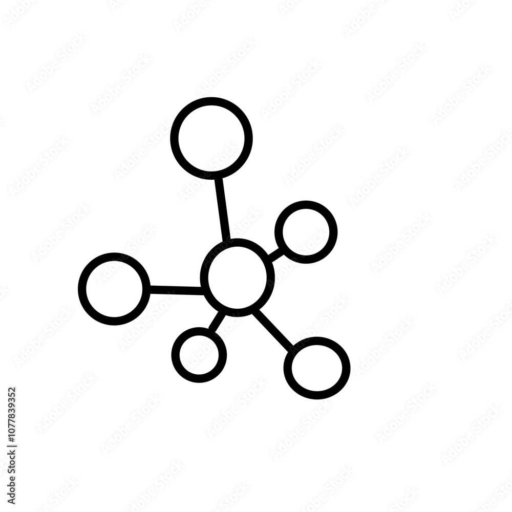 modern molecule icon modern molecule icon