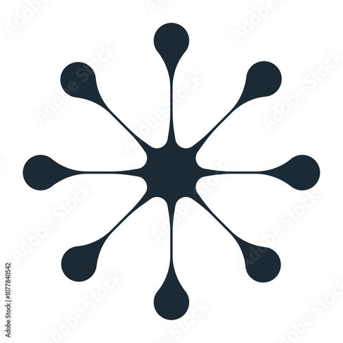 abstract black asterisk geometric shape