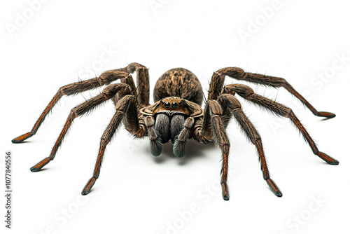 An animal spider scene on a white background