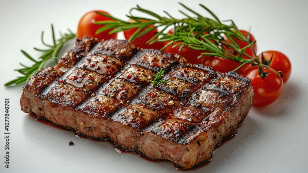 Grilled Steak with Rosemary and Cherry Tomatoes Grilled Steak with Rosemary and Cherry Tomatoes