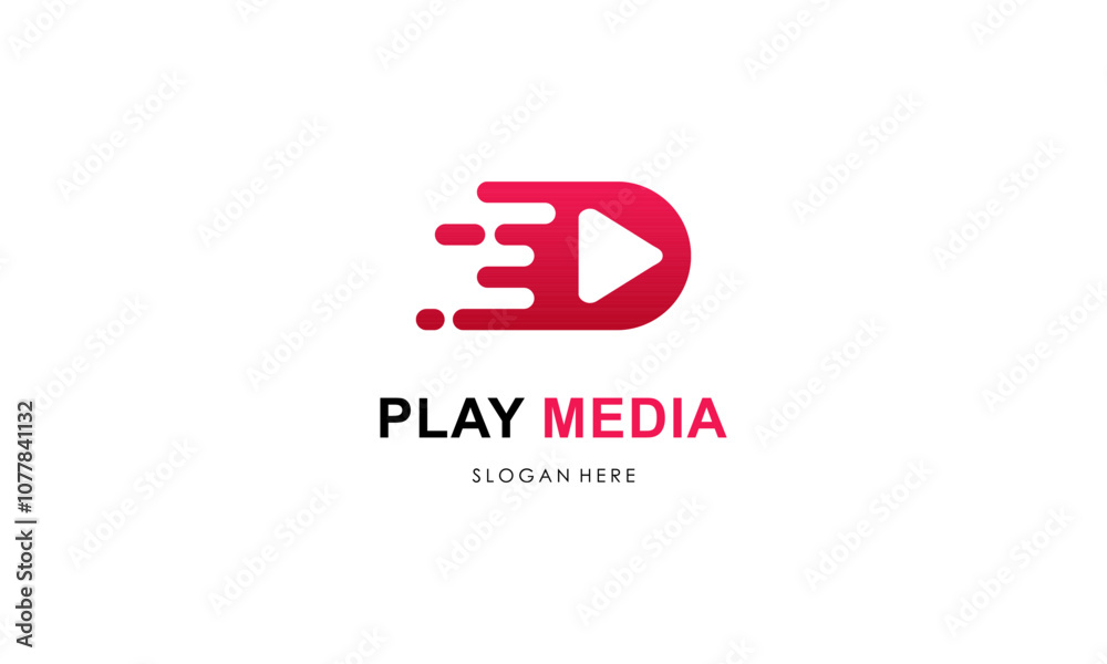 Play media logo design template Play media logo design template