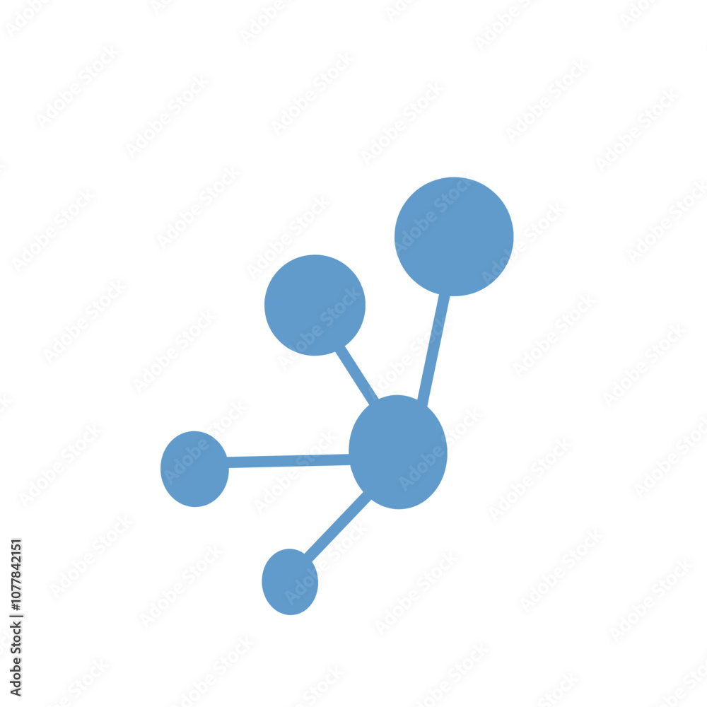 Blue Molecule Icon Blue Molecule Icon