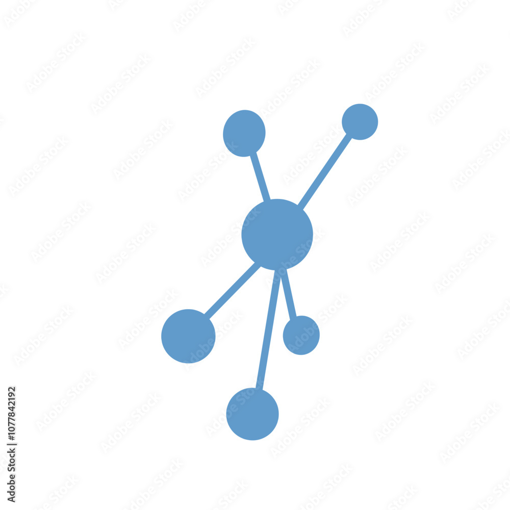 Blue Molecule Icon Blue Molecule Icon