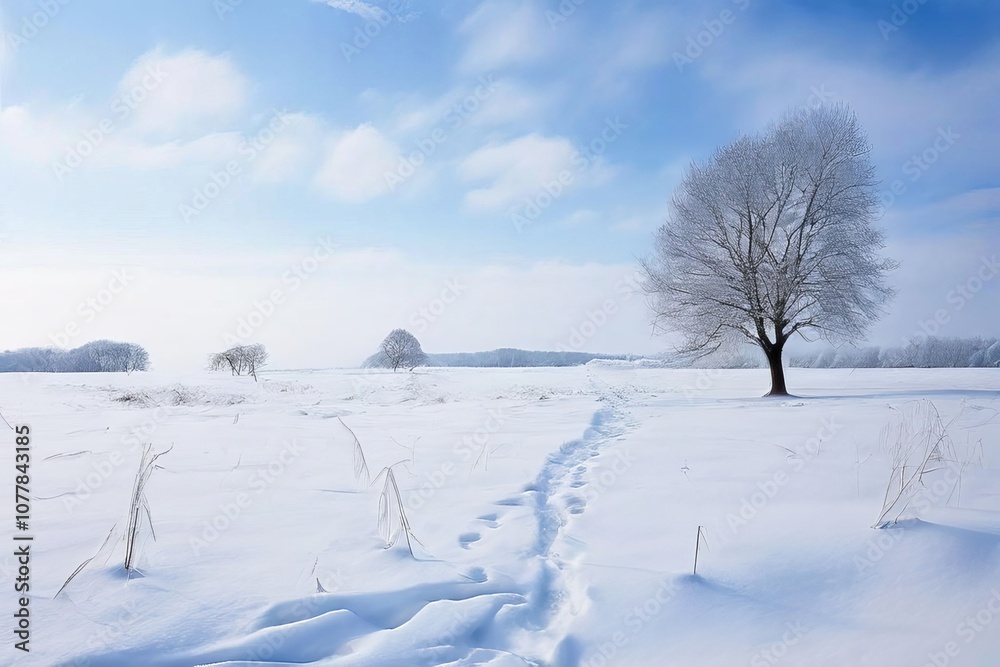 snowy field a wide open field covered in snow with a few trees d snowy field a wide open field covered in snow with a few trees d