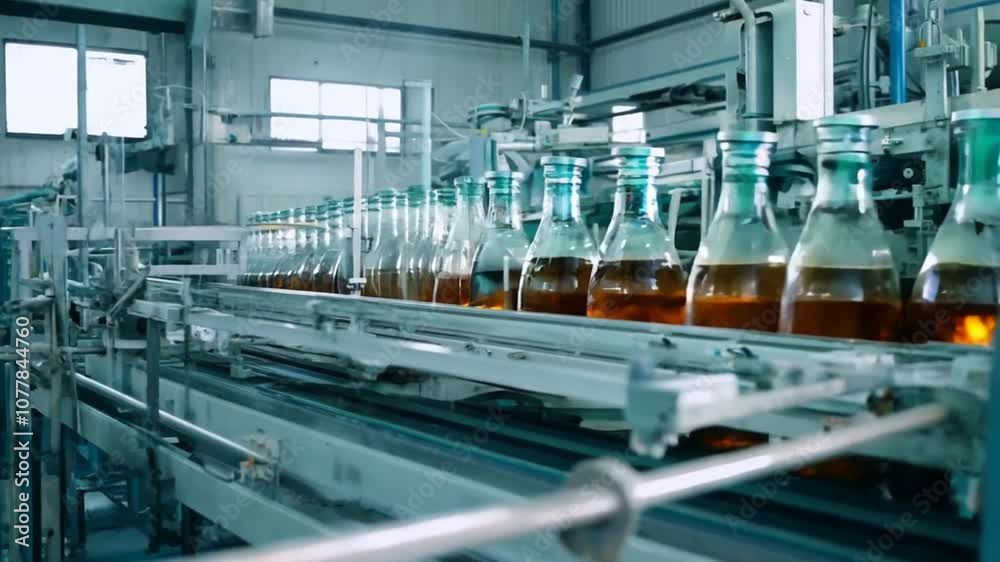 Automated Glass Bottle Production Line in a Recycling Facility Generative AI Automated Glass Bottle Production Line in a Recycling Facility Generative AI
