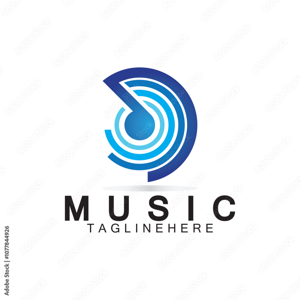 Music vector logo illustration design template Music vector logo illustration design template