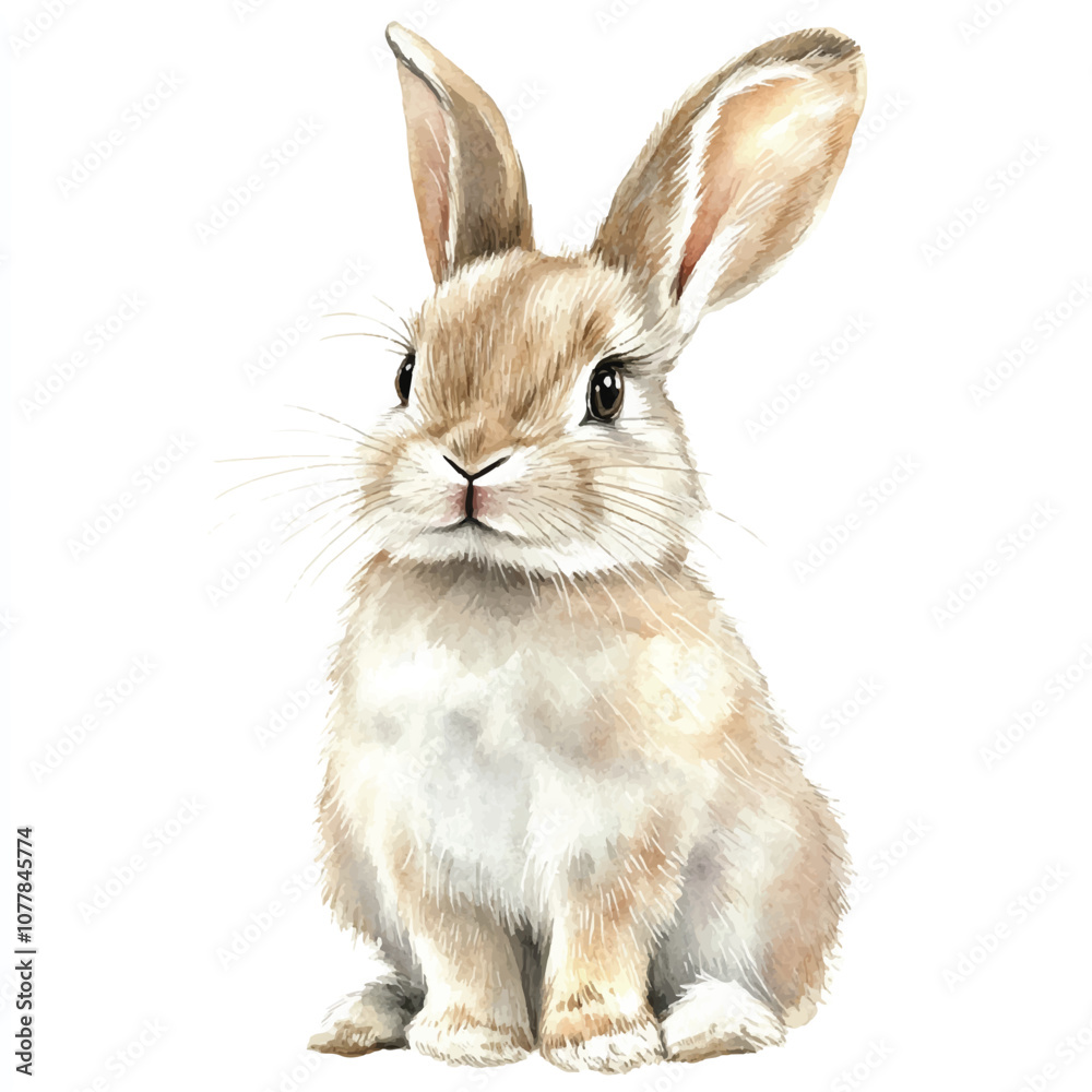 Obraz premium cute Rabbit watercolor clipart illustration isolated